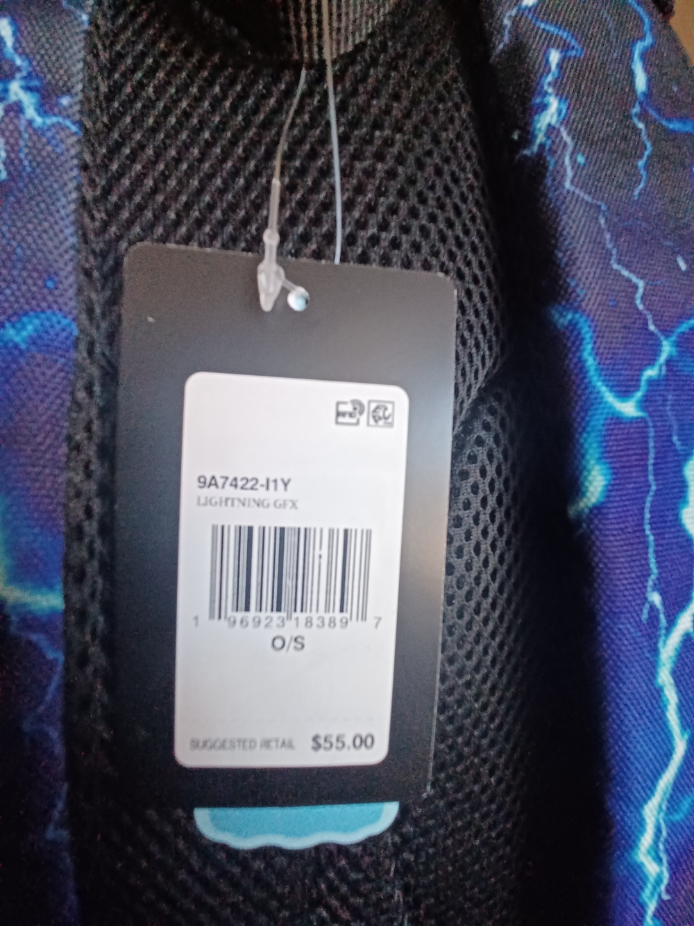 Hurley Blue Lightning Logo Backpack - Picture 8 of 8